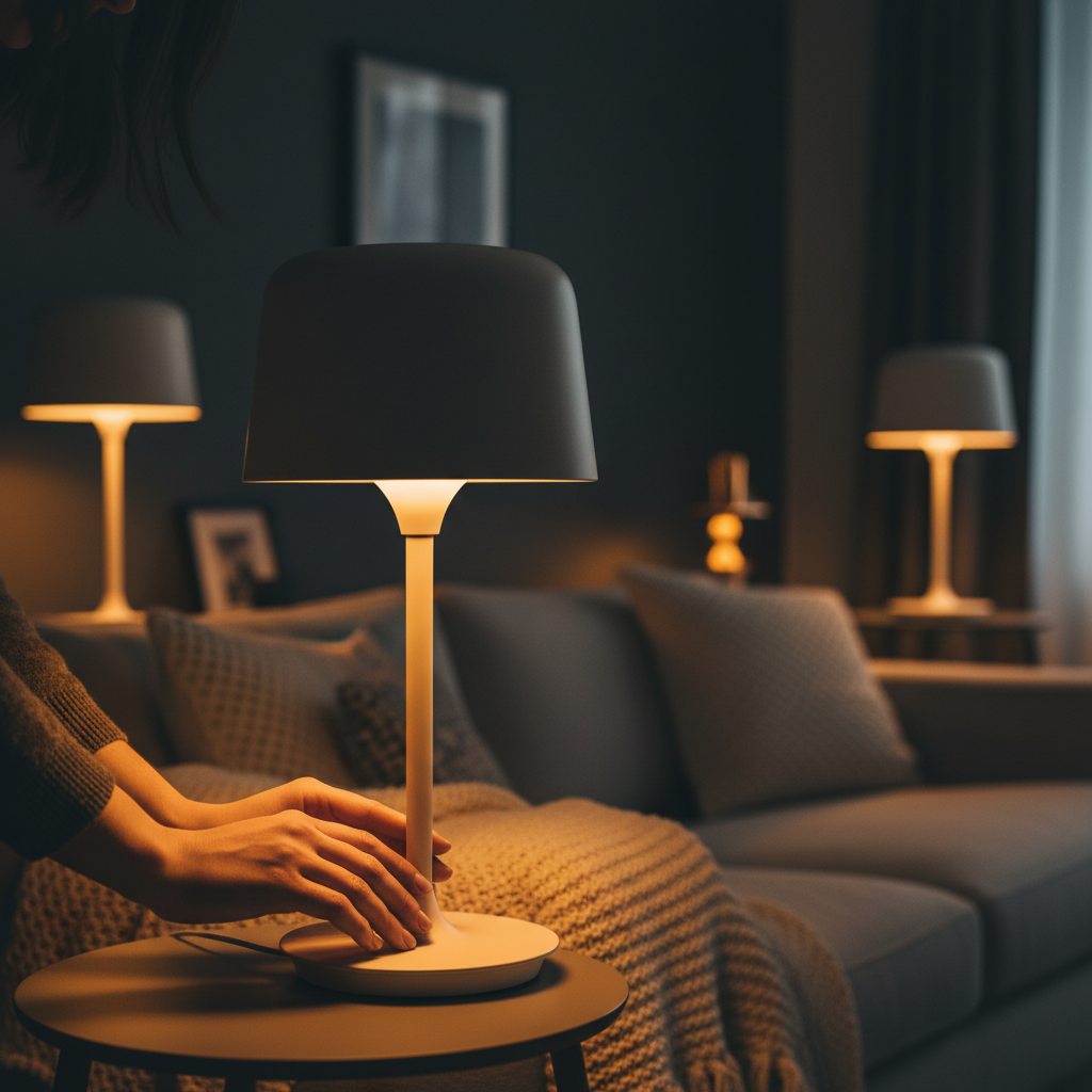 Variation d'une lampe au crépuscule